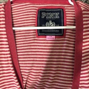 Pink striped VS cardigan